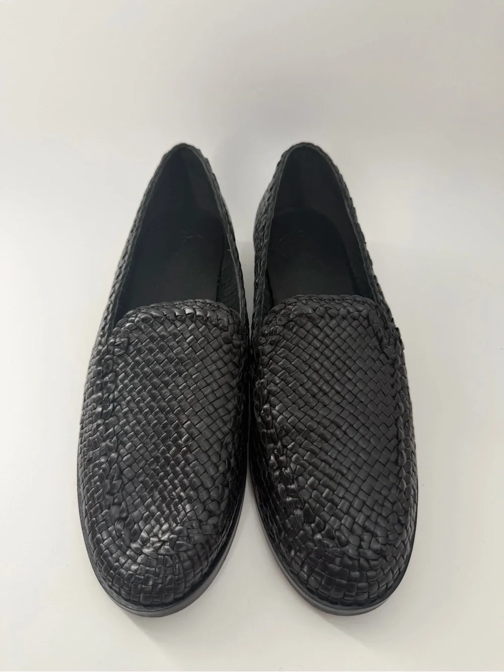 Cos Hand Woven Leather Black Loafers